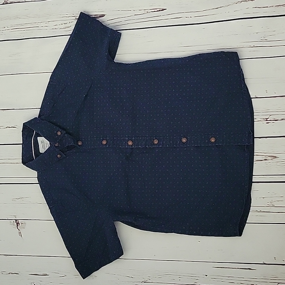 Navy blue button down
